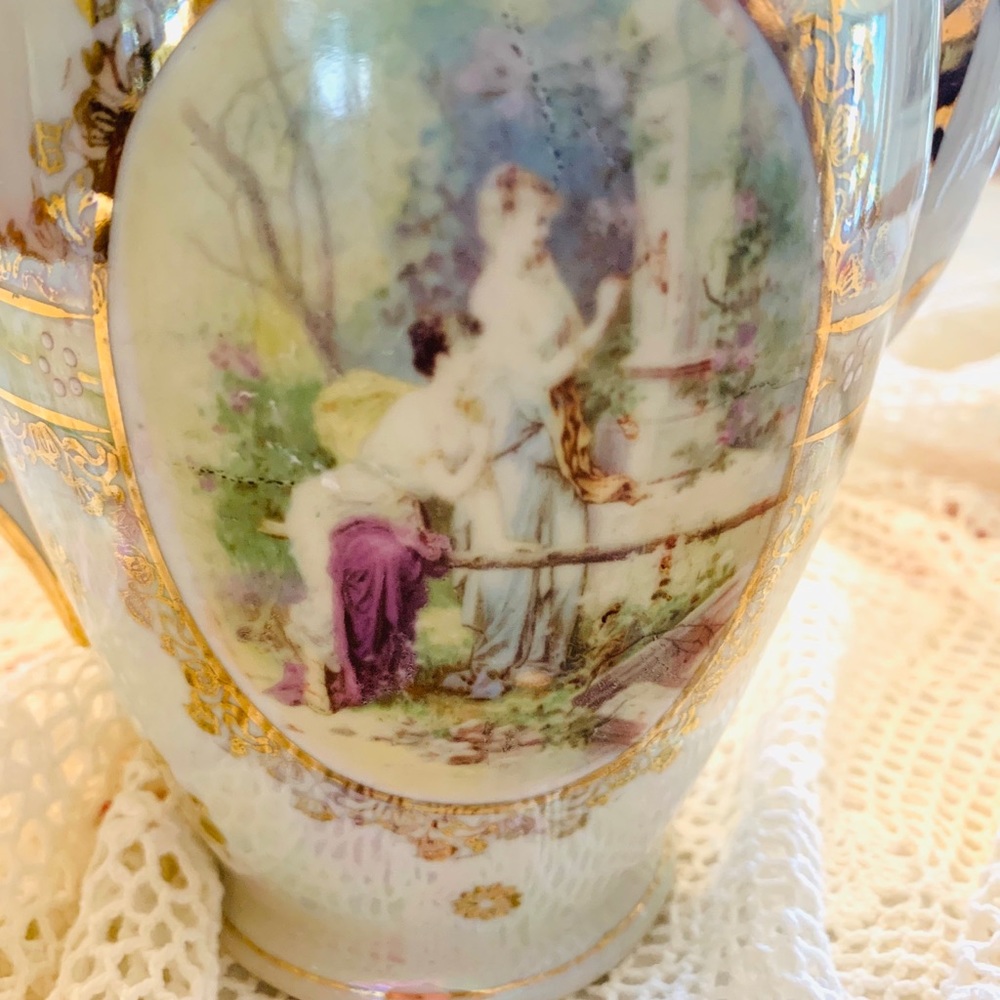 Antique c1890 King Karlsbad Austria Chocolate Pot - Picture 4 of 15